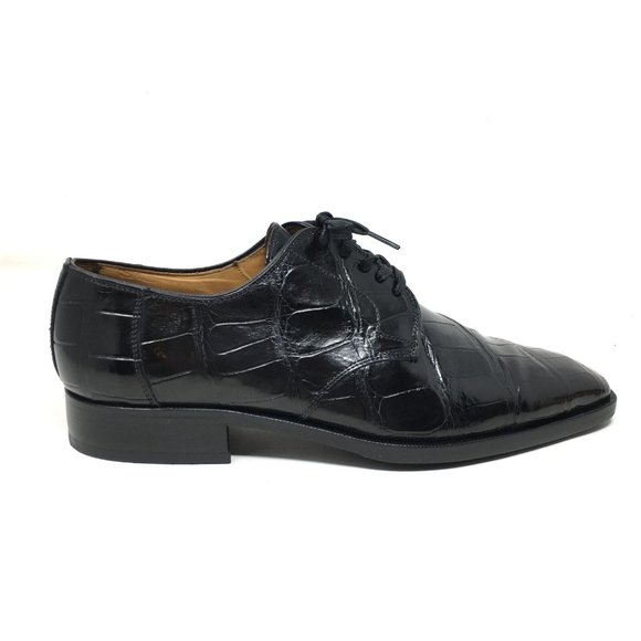 Zelli Oxfords Shoes Size 10.5 Black Full Crocodile main image 4